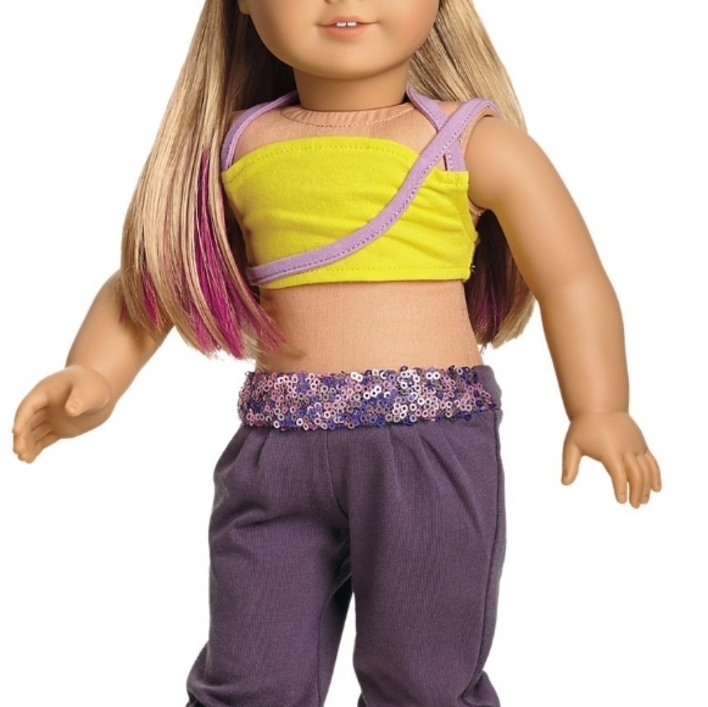 Retired American Girl Isabelle's Practice top scrunch pants good condition